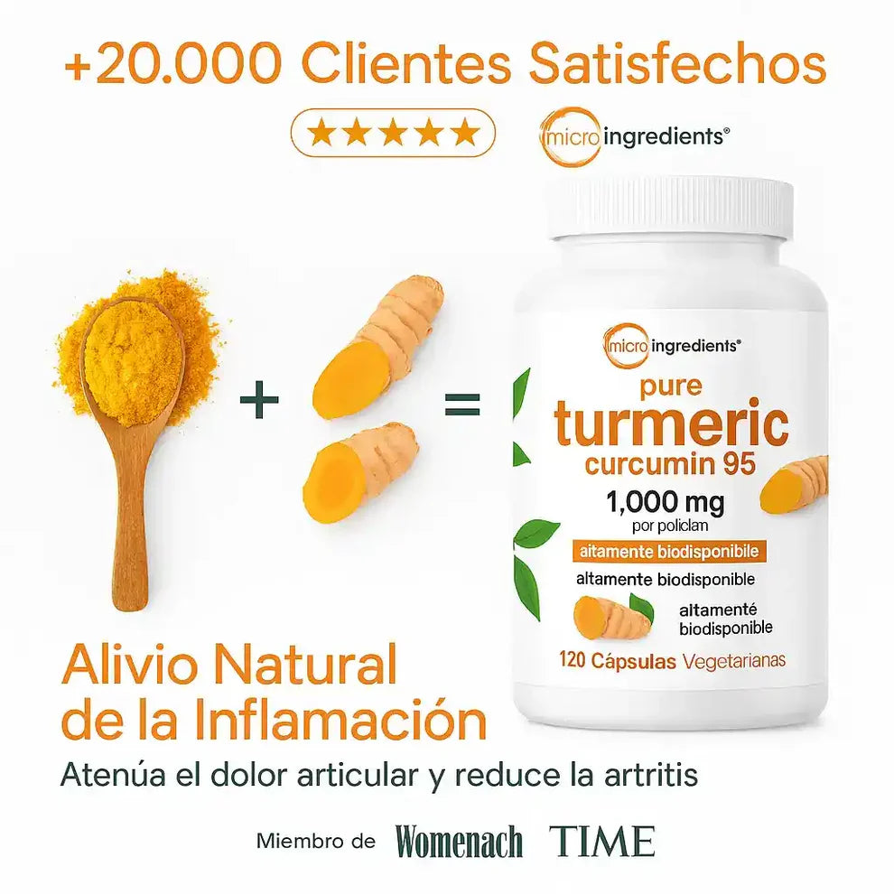 Turmeric Curcumin 95%: El antiinflamatorio mas potente