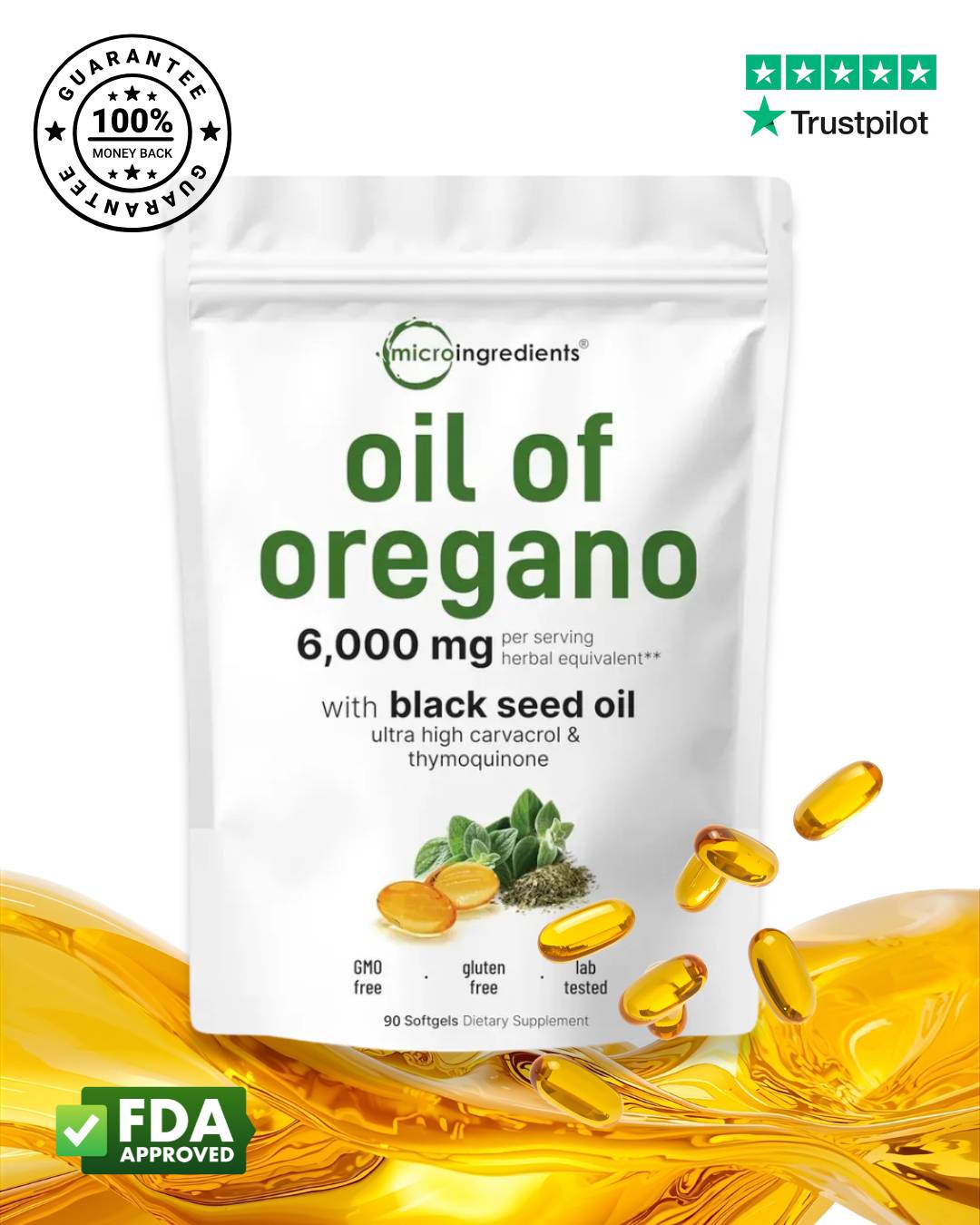 Aceite de Orégano con Aceite de Semilla Negra ™