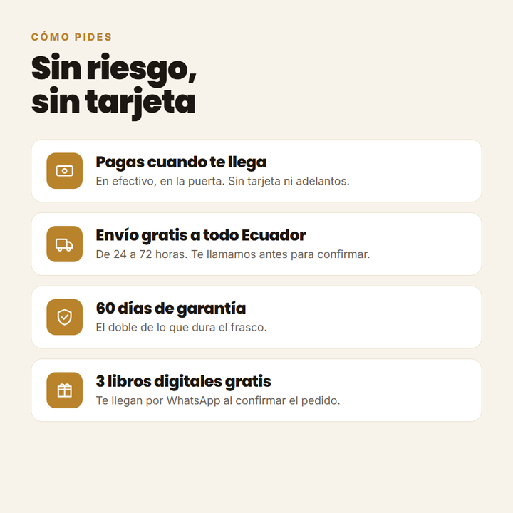 Pagas cuando te llega, envío gratis, 60 días de garantía y 3 libros gratis