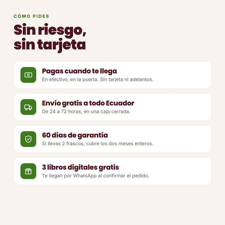 Pagas cuando te llega, envío gratis, 60 días de garantía