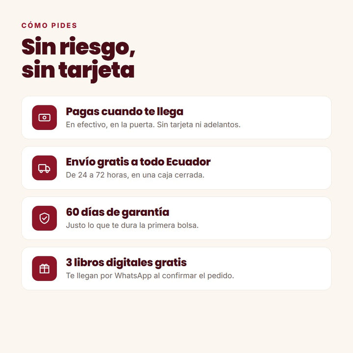 Pago al recibir en todo Ecuador