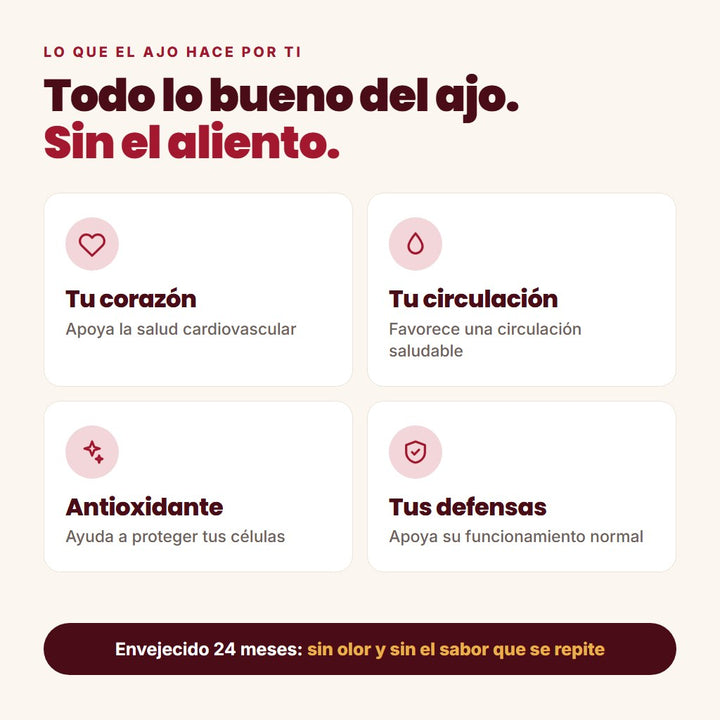 Lo que el ajo hace por ti: corazón, circulación, antioxidante y defensas, sin el aliento