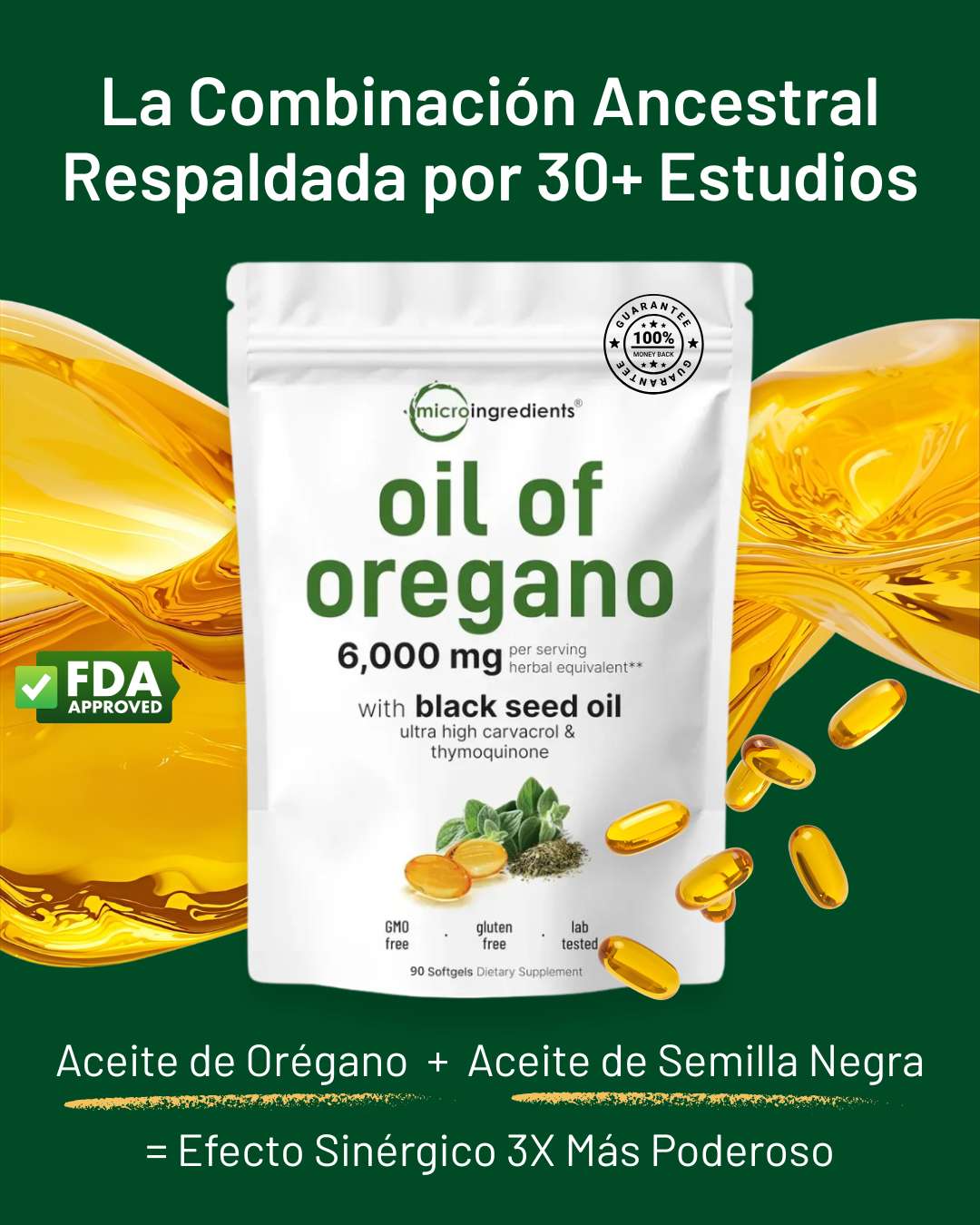 Aceite de Orégano con Aceite de Semilla Negra ™