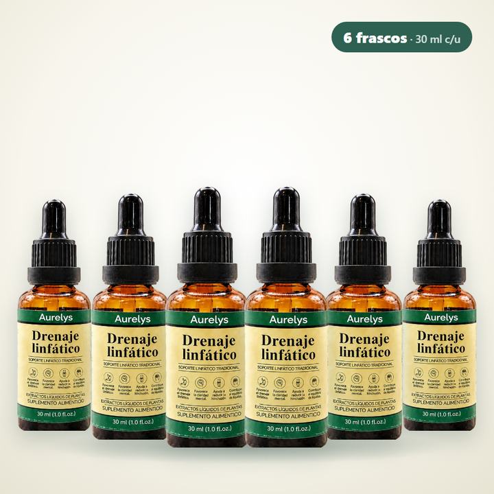6 frascos de Aurelys Drenaje Linfático de 30 ml