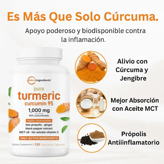 Turmeric Curcumin 95%: El antiinflamatorio mas potente