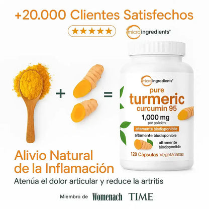 Turmeric Curcumin 95%: El antiinflamatorio mas potente