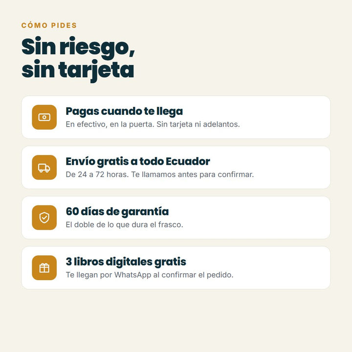 Pagas cuando te llega, envío gratis, 60 días de garantía y 3 libros gratis