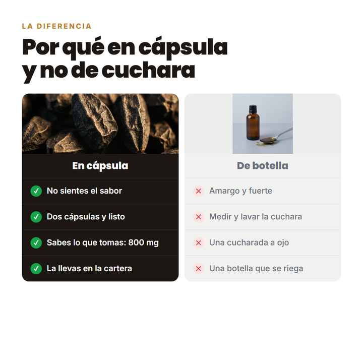 Por qué en cápsula y no de cuchara