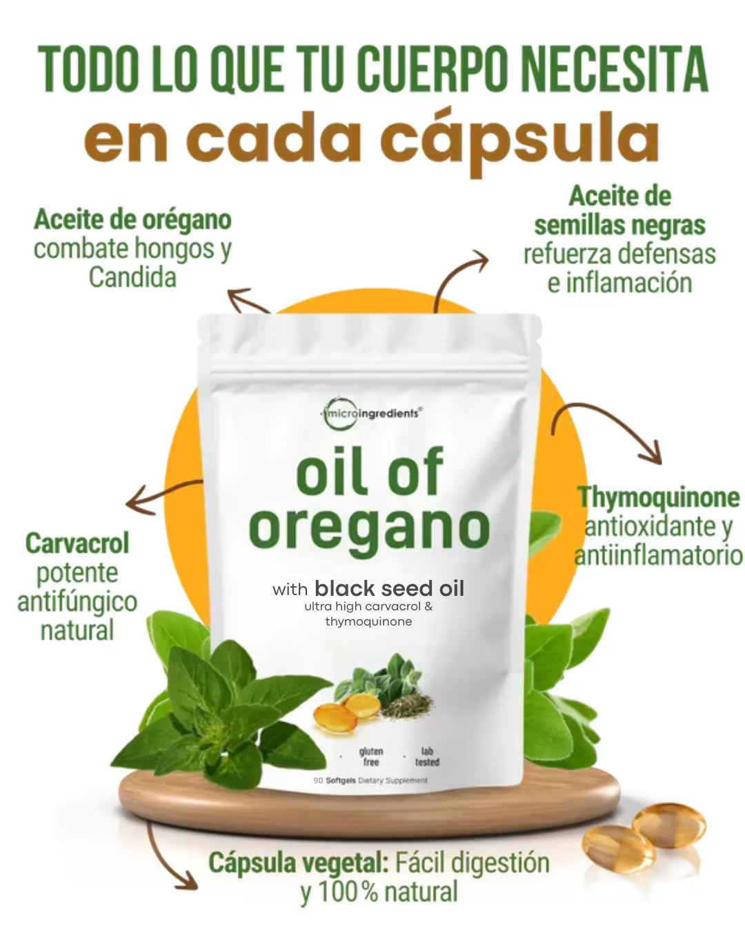 Aceite de Orégano con Aceite de Semilla Negra ™