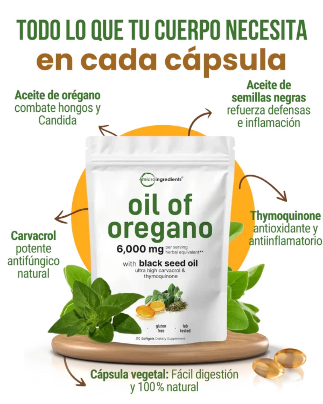 Aceite de Orégano con Aceite de Semilla Negra ™
