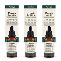 Tres frascos de Aurelys Drenaje Linfático con sus cajas