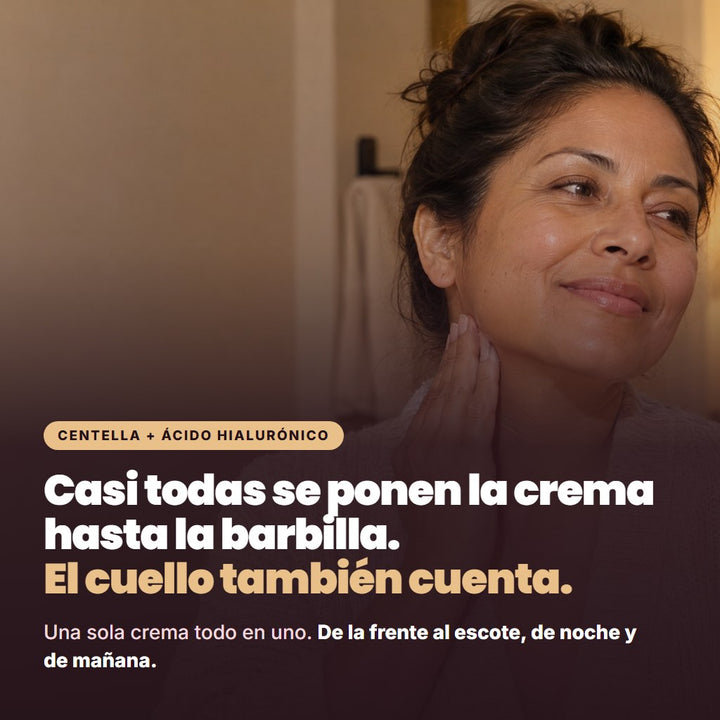 Casi todas se ponen la crema hasta la barbilla. El cuello también cuenta.