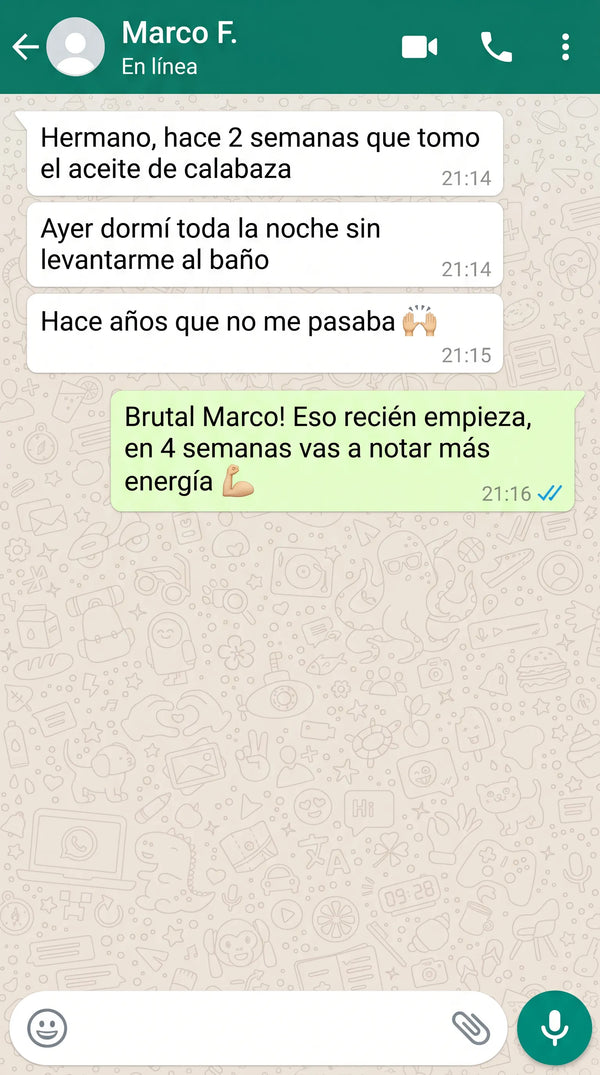 Marco F. cliente Pumpkin a las 2 semanas duerme la noche entera