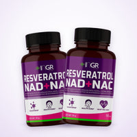 2 frascos de Resveratrol NAD + NAC